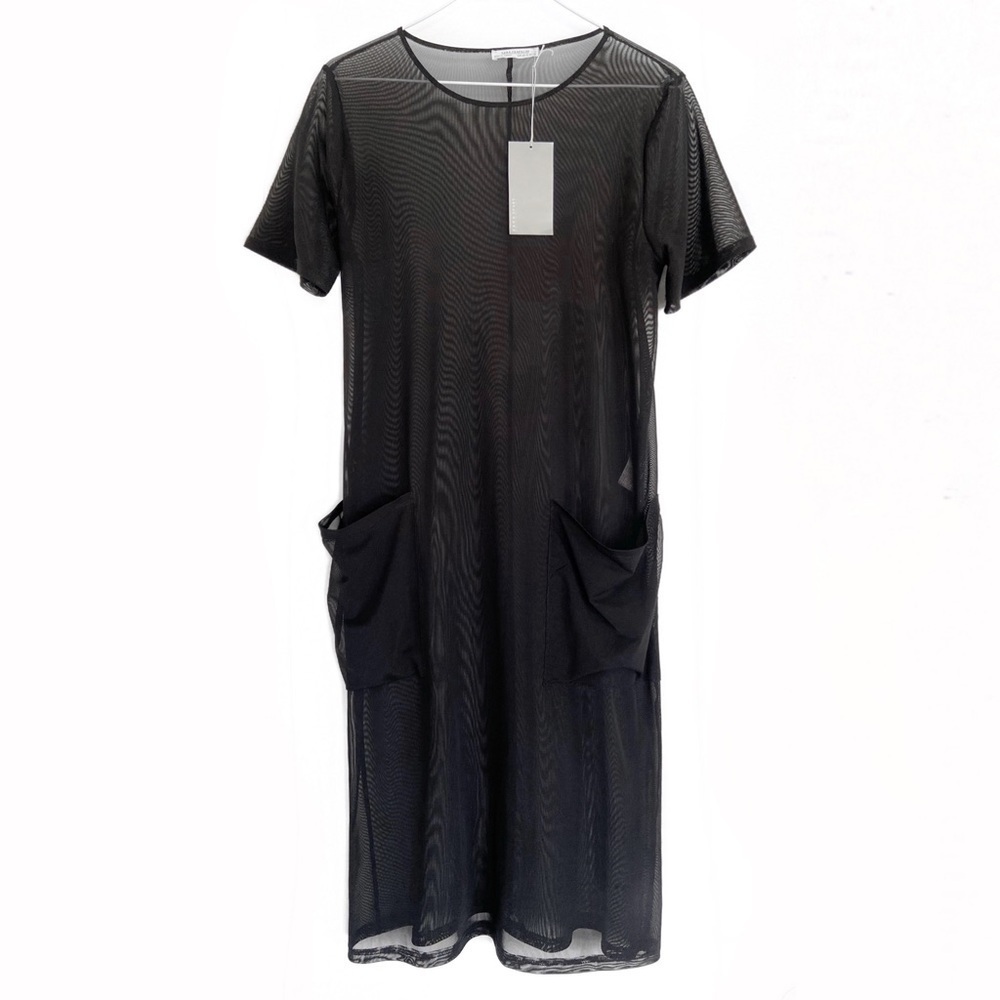 ZARA TRAFALUC Sheer Mesh Pocket Avantgarde Dress